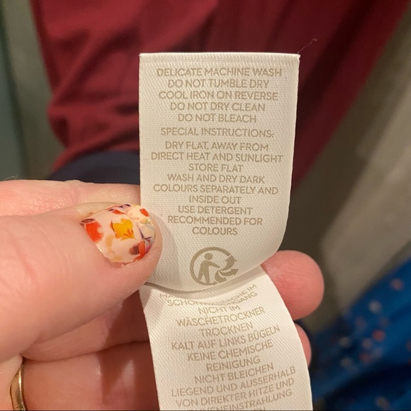 Preowned Women’s Alexis Boden Knit Dress Wine Colored Size 14L - Picture 7 of 7